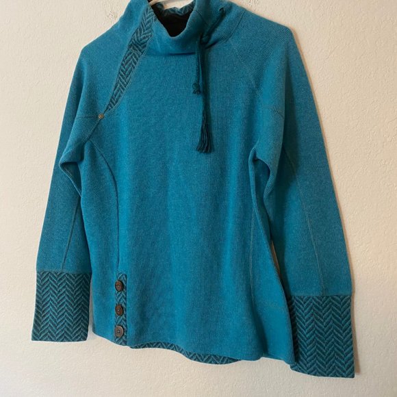 Prana Blue Sweater Women Large - Picture 5 of 11